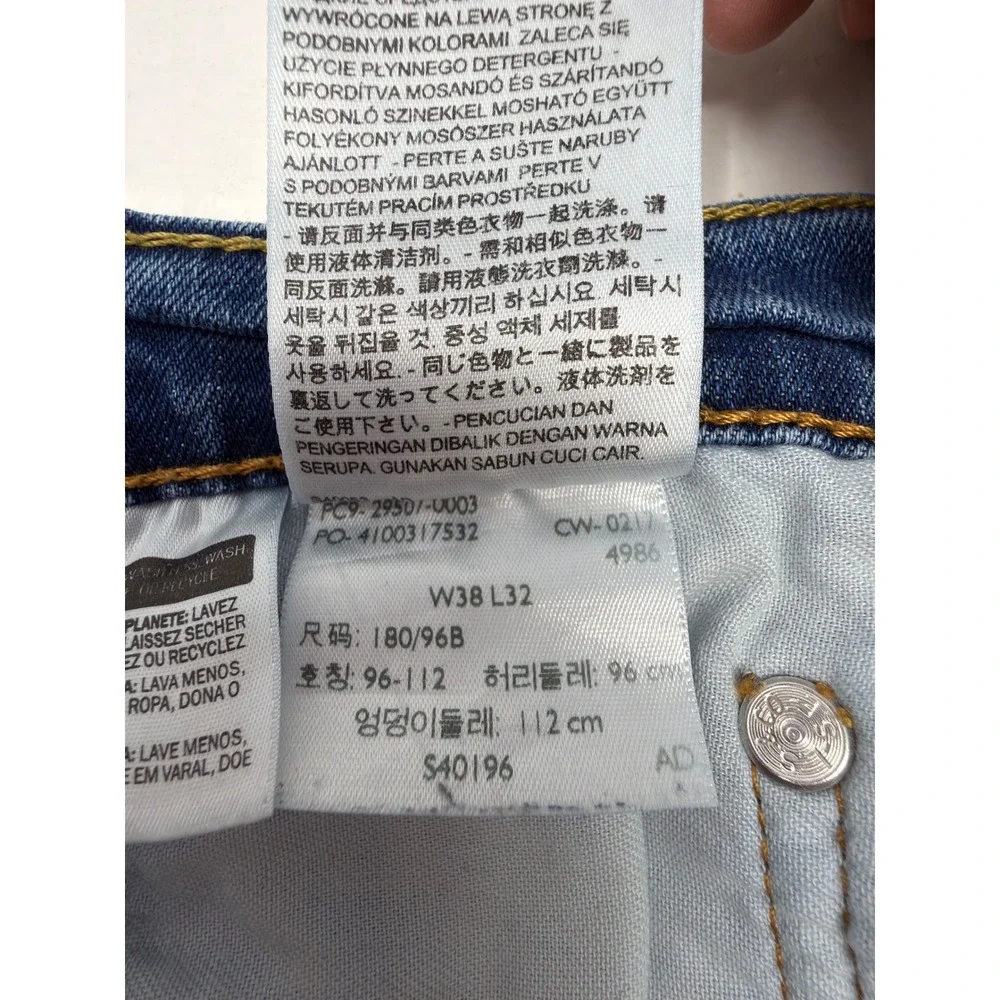 Levi's‎ 502 Regular Taper Jeans Mens W38 L32 Dark Wash Blue Stretch Denim